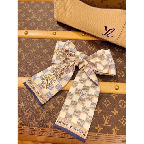 Louis Vuitton LV Women Damier Infinity Bandeau Azure Blue Silk Inkjet Print