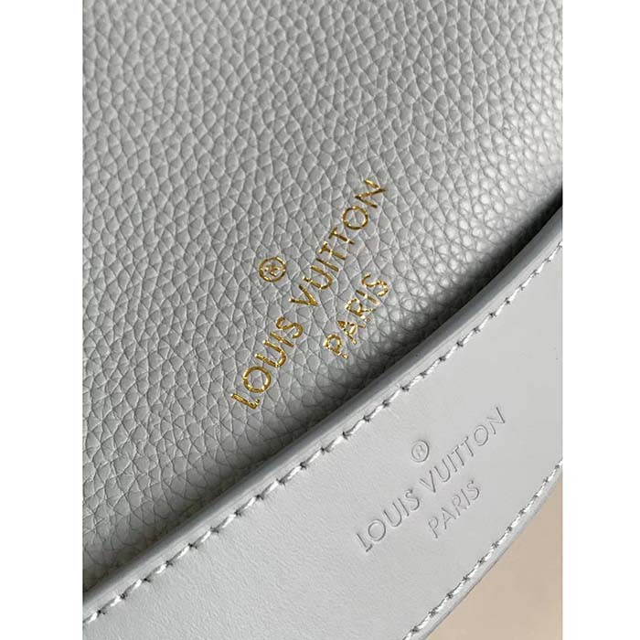 Louis Vuitton LV Women On My Side PM Handbag Bleu Nuage Blue Perforated Calf Leather