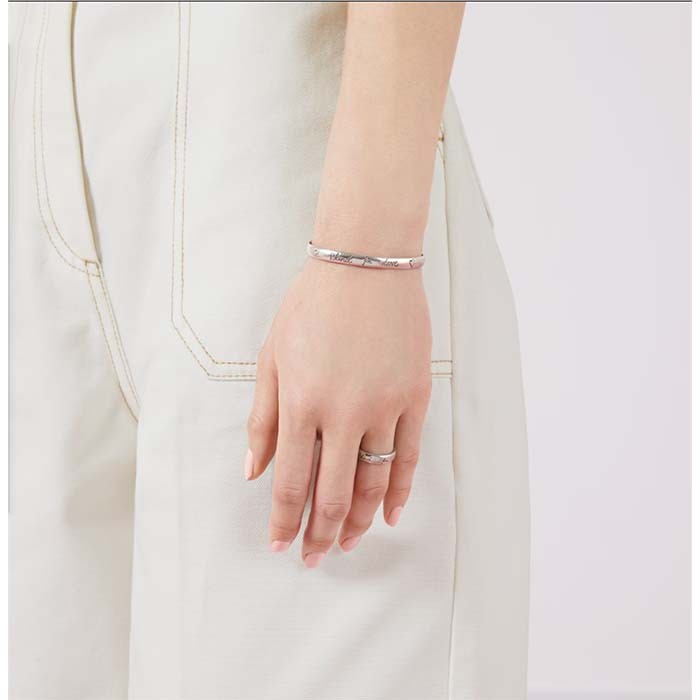 Gucci Unisex Blind For Love Ring Silver Eye Hearts Birds Flowers Interlocking G 925 Sterling Silver