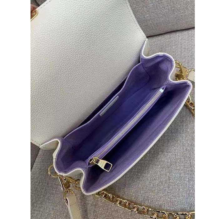 Louis Vuitton LV Women Pochette Métis East West Bag Latte Bubble Tea Purple Embossed Grained Cowhide Leather