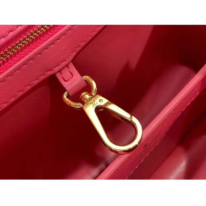 Louis Vuitton LV Women Capucines BB Handbag Pink Calfskin Leather Cowhide Lining