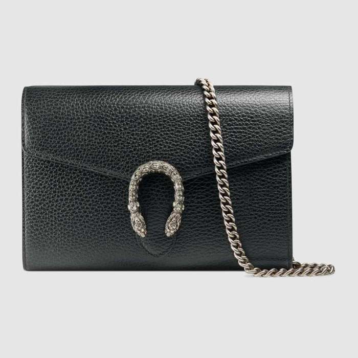 Gucci GG Women Dionysus Leather Mini Chain Bag with Tiger Head Spur