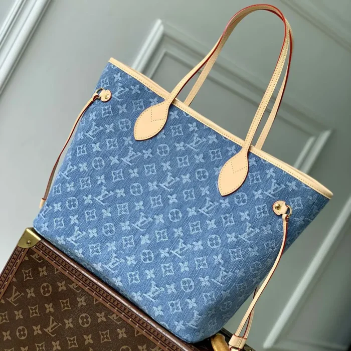 Louis Vuitton LV Women Neverfull MM Monogram Denim M13192