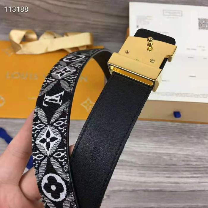 Louis Vuitton Unisex Since 1854 LV Iconic 30mm Belt Monogram Flowers 3 cm Width