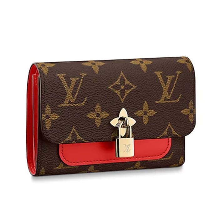 Louis Vuitton LV Women Flower Compact Wallet in Monogram Coated Canvas