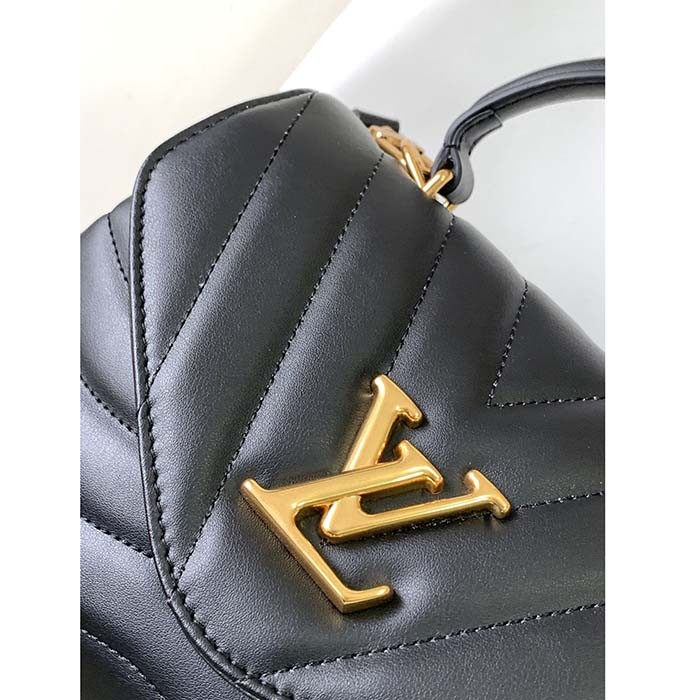 Louis Vuitton LV Women Hold Me Top-Handle Bag Black Smooth Cowhide Leather