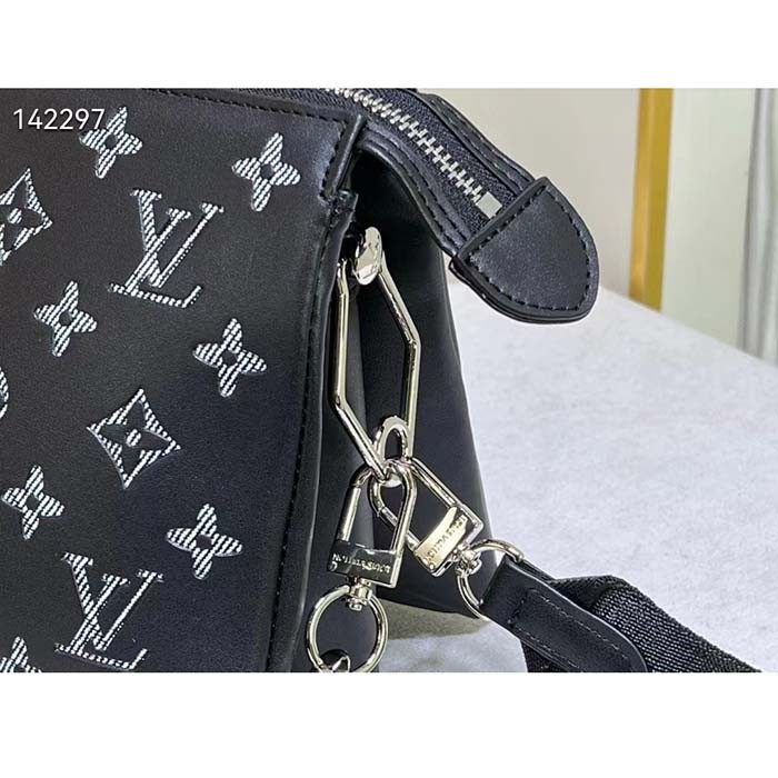 Louis Vuitton LV Women Coussin BB Handbag Black Glass Beads Polyester Satin