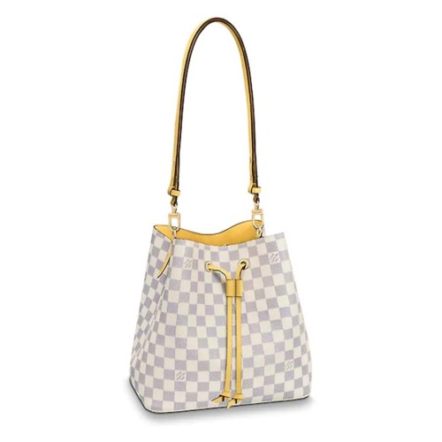 Louis Vuitton LV Women NéoNoé Bucket Bag in Damier Azur Canvas