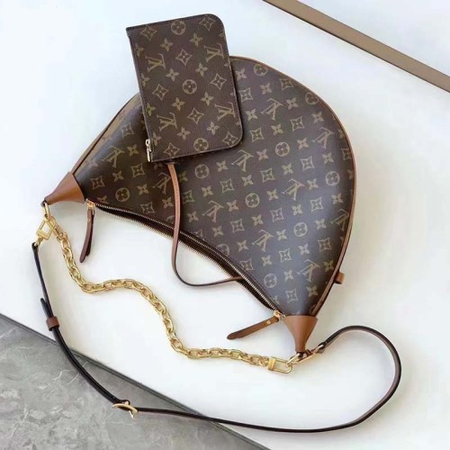 Louis Vuitton LV Women Loop Hobo Brown Monogram Monogram Reverse Coated Canvas
