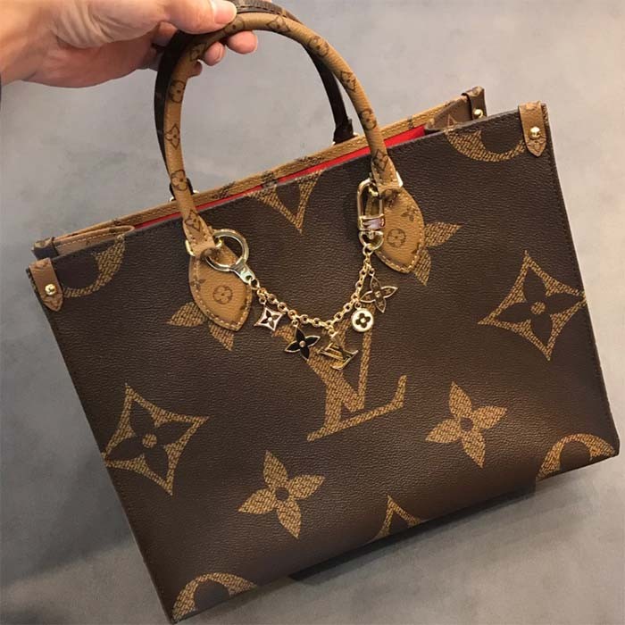 Louis Vuitton Unisex Spring Street Chain Bag Charm Monogram Canvas Gold-Color Hardware