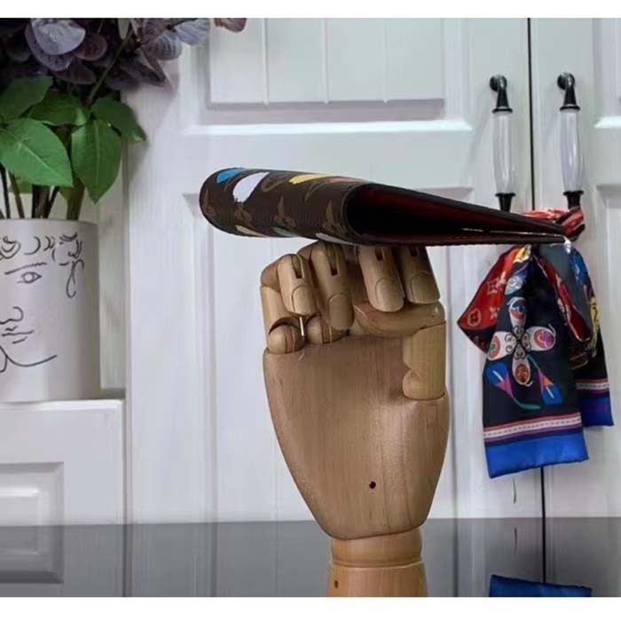 Louis Vuitton Unisex LV x YK Passport Cover Monogram Coated Canvas 3D Painted Dots Print