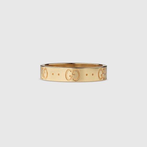Gucci Women Heart Ring with Gucci Trademark Jewelry Gold