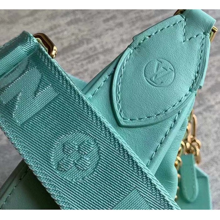 Louis Vuitton LV Women Over The Moon Vert D'Eau Green Quilted Embroidered Calf