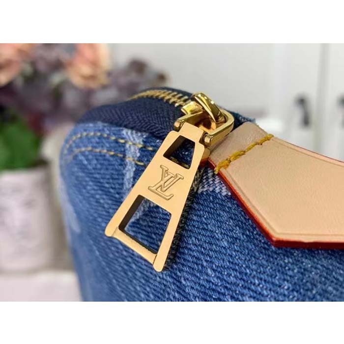 Louis Vuitton Unisex Pochette Cosmétique PM Bleu Denim Blue Monogram Global Organic Textile-Certified Cotton Canvas