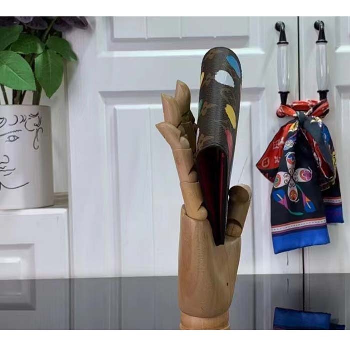 Louis Vuitton Unisex LV x YK Passport Cover Monogram Coated Canvas 3D Painted Dots Print