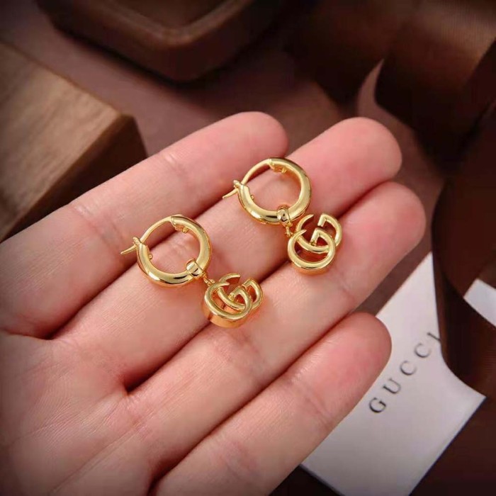 Gucci Women GG Running Yellow Gold Earrings