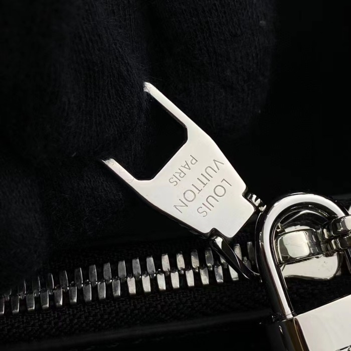 Louis Vuitton LV Women Muria Bucket Bag Black Mahina Perforated Calf Leather