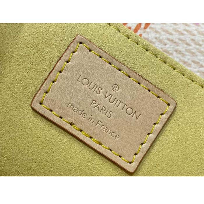 Louis Vuitton LV Women Pochette Métis East West Peach Damier Giant Coated Canvas N40749