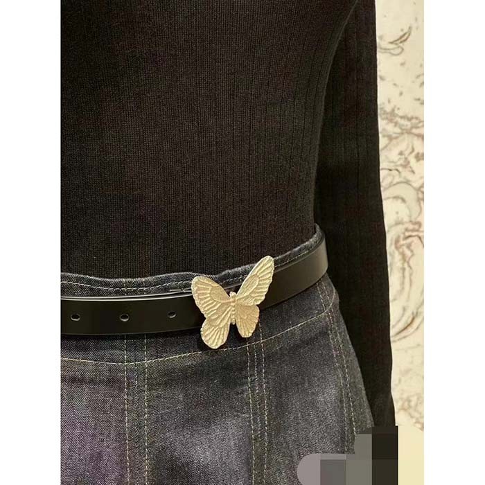 Dior Unisex CD Dior Métamorphose Belt Black Ultrasmooth Calfskin Leather 20 MM Width