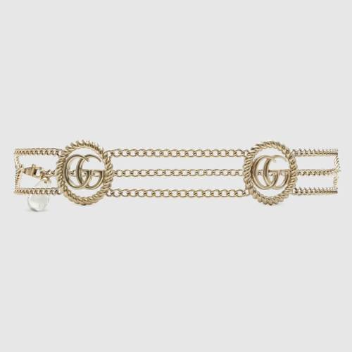 Gucci GG Women Chain Belt with Torchon Double G 1.5 cm Width