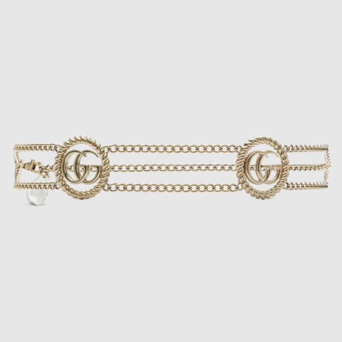Gucci GG Women Chain Belt with Torchon Double G 1.5 cm Width