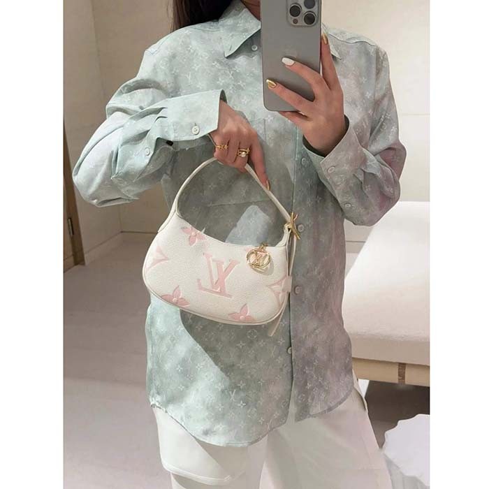 Louis Vuitton LV Women Mini Moon Pink Monogram Cowhide Leather M24108