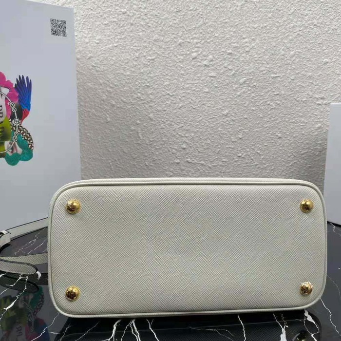 Prada Women Medium Saffiano Leather Prada Matinee Bag-White