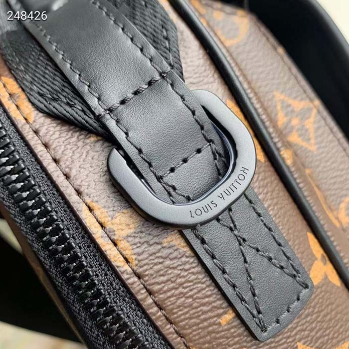 Louis Vuitton Unisex LV Quest Messenger Monogram Macassar Coated Canvas Cowhide-Leather M46973