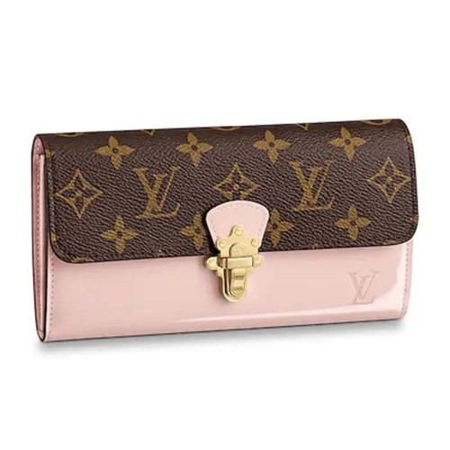 Louis Vuitton LV Women Cherrywood Wallet Monogram Coated Canvas