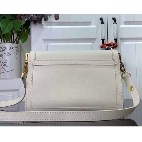 Louis Vuitton LV Women Dauphine Soft MM Handbag White Calfskin Leather M25050