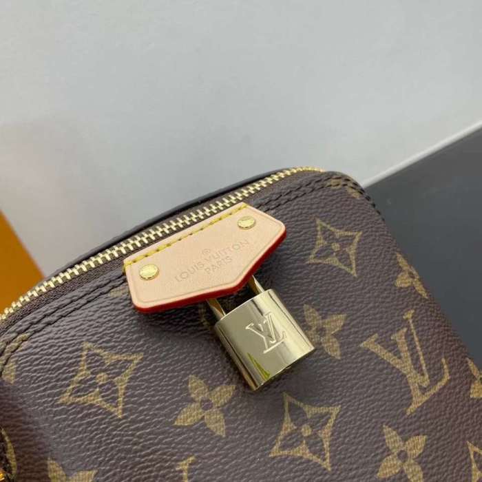 Louis Vuitton Women LV Just In Case Monogram Coated Canvas Padlock Key bell M47096