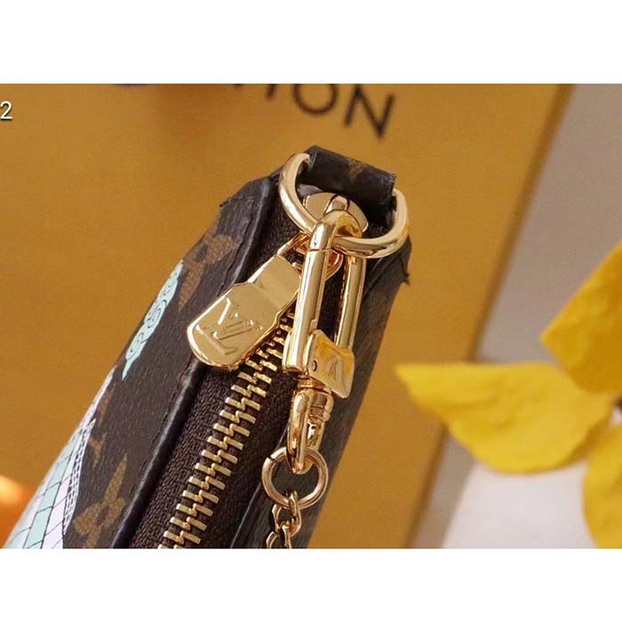 Louis Vuitton LV Women Mini Pochette Accessoires Fuchsia Monogram Coated Canvas