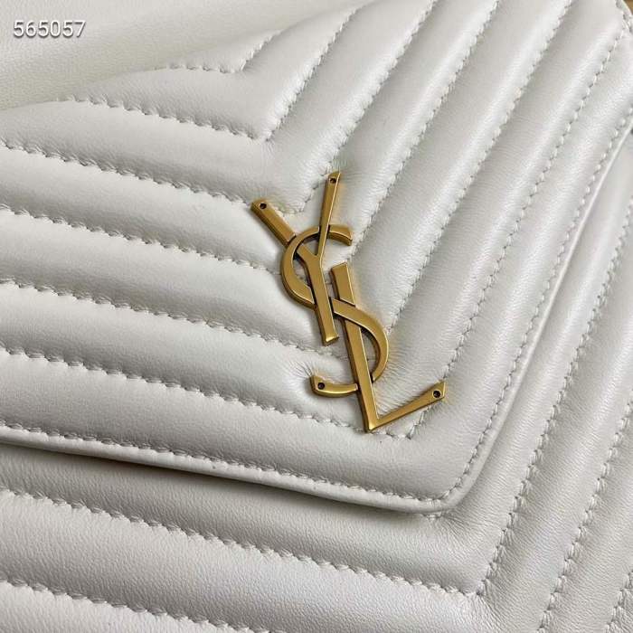 Saint Laurent YSL Women Joe Backpack Lambskin White Leather