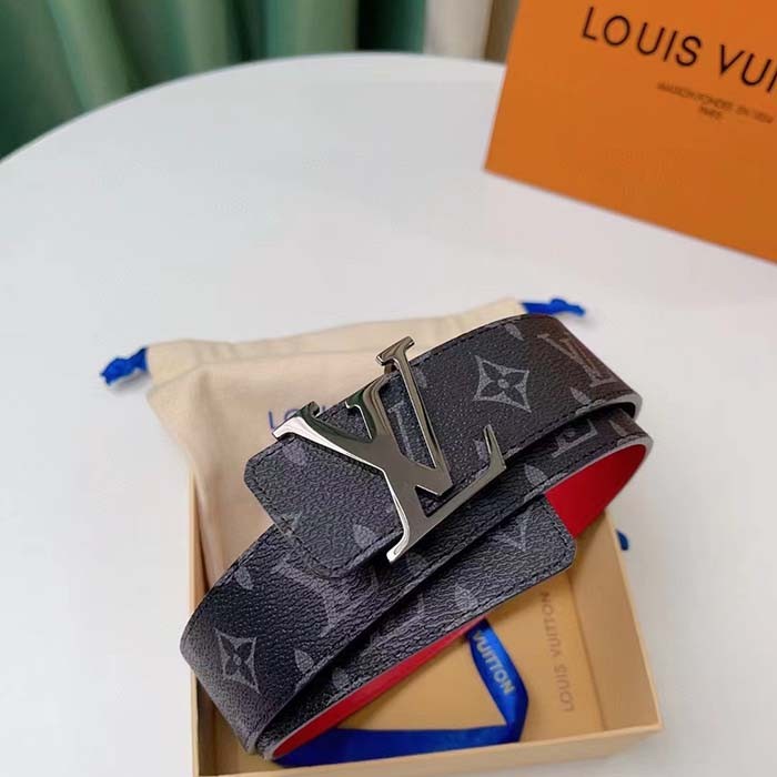 Louis Vuitton Unisex LV Initiales 40MM Reversible Belt Monogram Eclipse Canvas Front