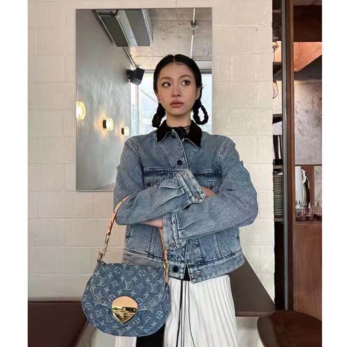 Louis Vuitton LV Women Sunset Denim Blue Monogram Global Organic Textile-Certified Cotton Canvas