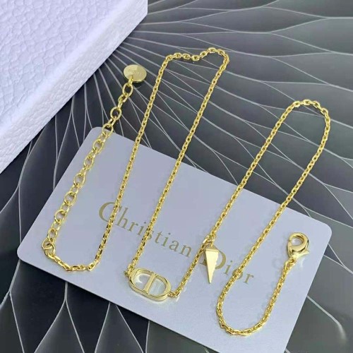 Dior Women Petit CD Necklace Gold-Finish Metal