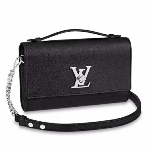 Louis Vuitton LV Women Lockme Clutch Soft Grained Calfskin