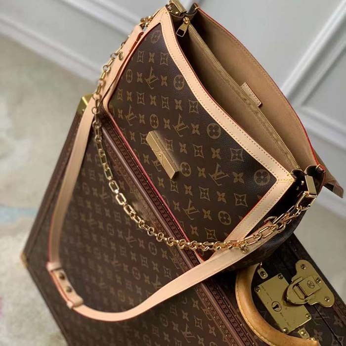 Louis Vuitton Women LV Dauphine Soft GM Brown Monogram Coated Canvas M47149