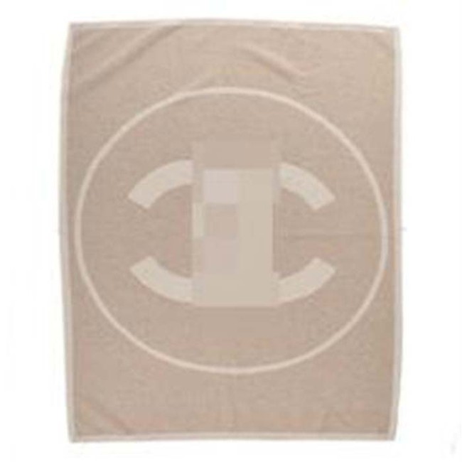 Chanel Unisex CC Cotton Wool Tweed Beige Sandy Multifunction Blanket Scarf