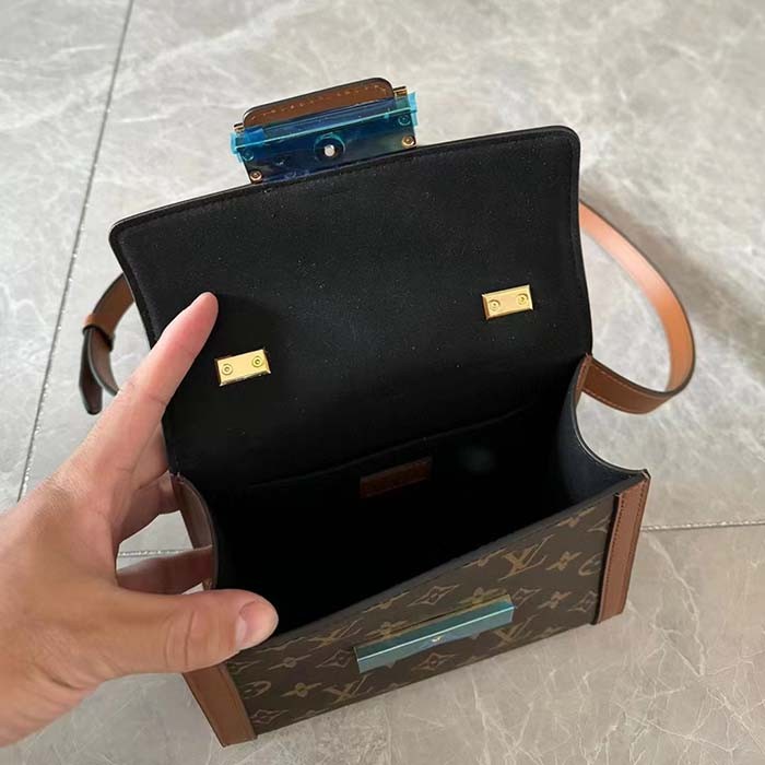 Louis Vuitton Women LV Dauphine Capitale Monogram Reverse Coated Canvas Cowhide-Leather