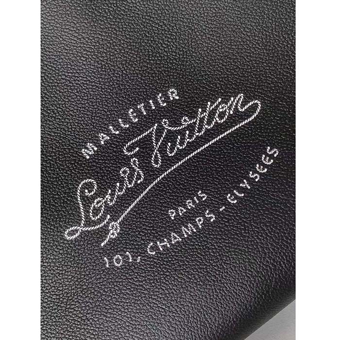 Louis Vuitton Unisex LV OnTheGo MM Black Grained Calfskin Hook Closure