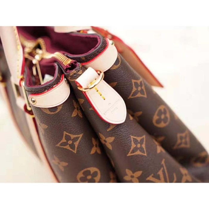 Louis Vuitton LV Women Open Handbag BB in Monogram Canvas-Brown