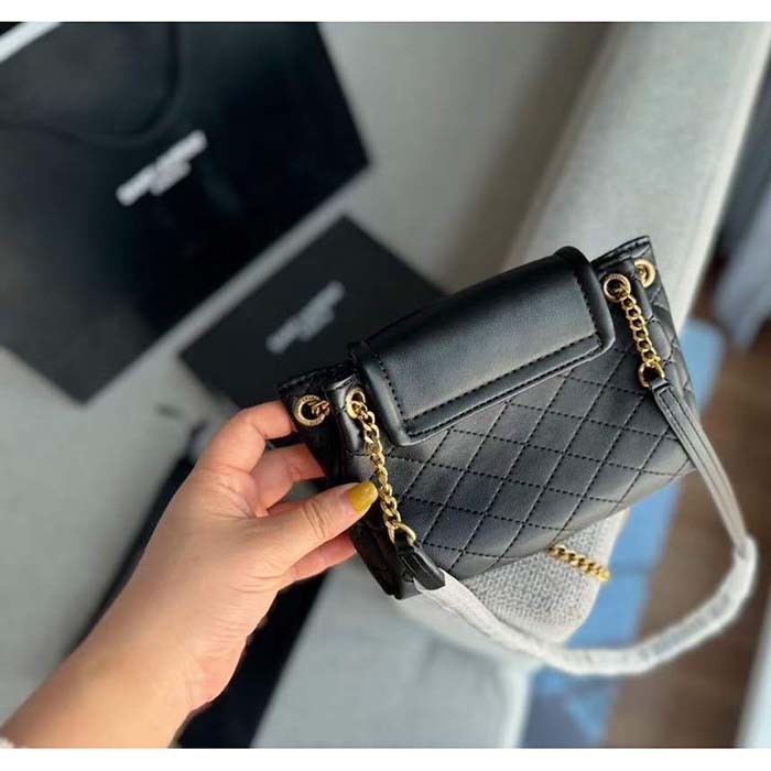 Saint Laurent YSL Women Mini Nolita Lambskin Black