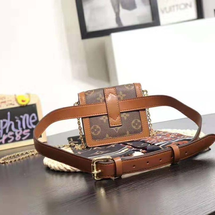 Louis Vuitton LV Women Bumbag Dauphine BB Bag-Brown