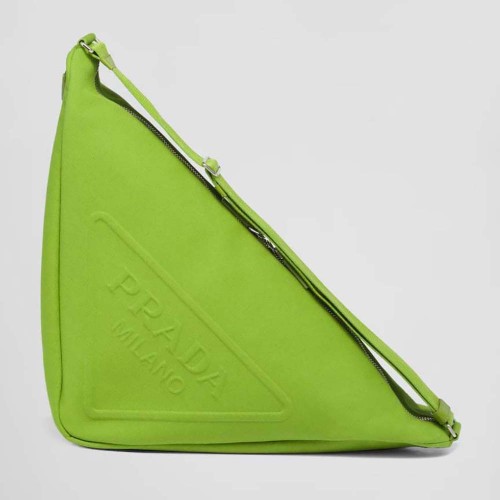Prada Women Canvas Prada Triangle Bag-Lime