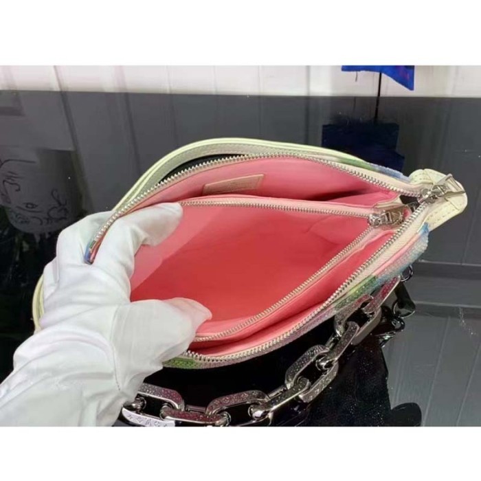 Louis Vuitton LV Women Capucines BB Handbag Multicolor Satin Textile Crystals Lambskin