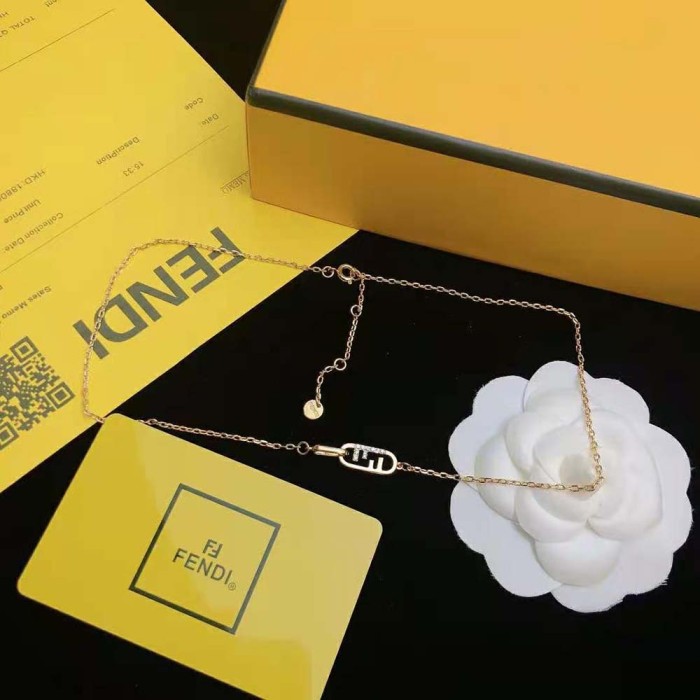 Fendi Women O Lock Necklace Gold-Colored Necklace