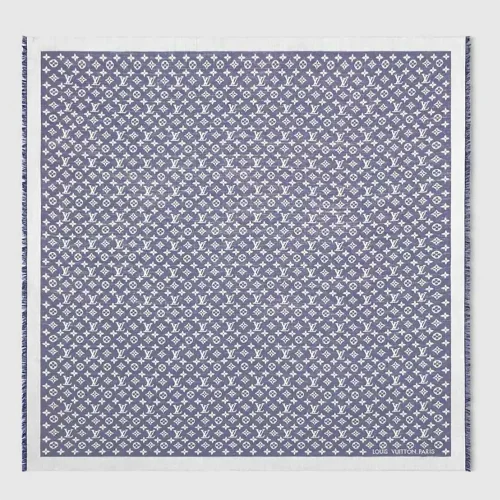 Louis Vuitton Unisex Monogram Denim Shawl-Blue M71376