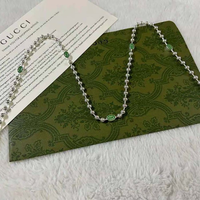 Gucci Women Interlocking G Boule Chain Necklace