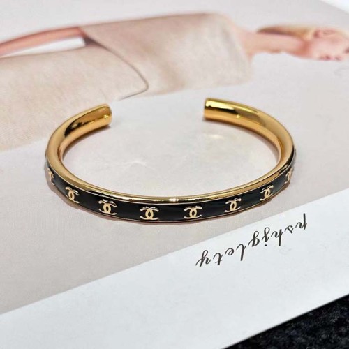 Chanel Women CC Cuff Metal Gold Black Ref. ABC986 B16125 NW383